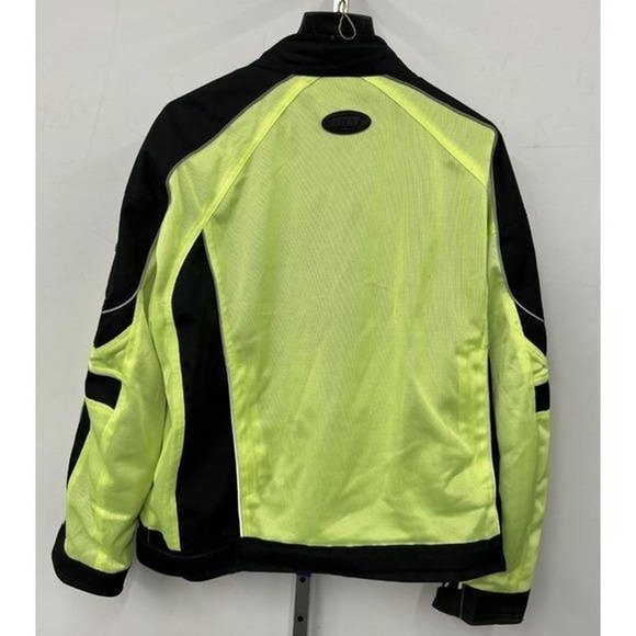 BILT Men's Hi-Vis Neon Mesh Motorcycle Jacket Black Safety Riding Size 4XL - Picture 3 of 6